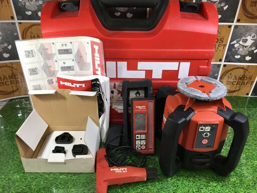 ☆品☆HILTI ヒルティ 回転レーザーPR30-HVS 受光機1台(PRA30) バッテリ2個(B12/2.6) 充電器 66644