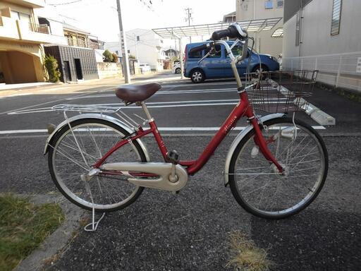 中古自転車１８６６　２４インチ　３段ギヤ　LEDオートライト　軽量アルミフレーム