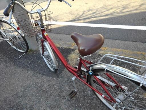中古自転車１８６６　２４インチ　３段ギヤ　LEDオートライト　軽量アルミフレーム
