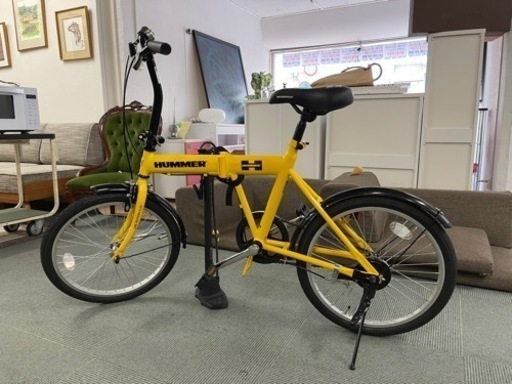 未使用品? HUMMER?ハマー?20インチ?折りたたみ自転車?‍♀️イエロー 