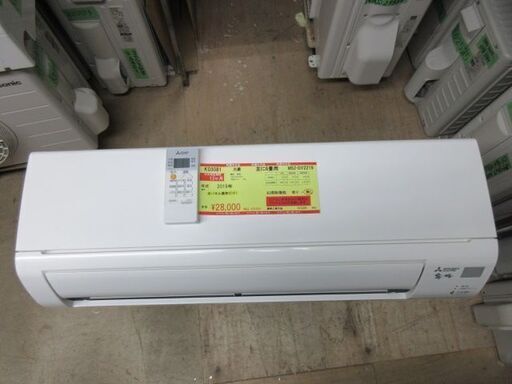 K03081　三菱　中古エアコン　主に6畳用　冷2.2kw ／ 暖2.2kw