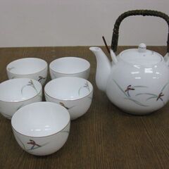 峰山窯 急須1個 湯呑み5客 セット 白 茶器 