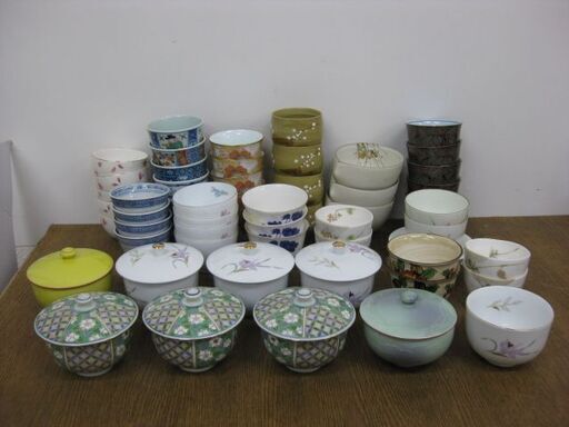 湯呑み 大量 55客セット 蓋付き 茶托 茶器 業務用 店舗 飲食店 旅館 居酒屋
