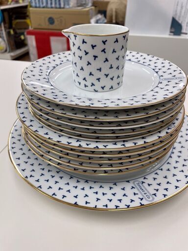 Wa136　ティファニー　ダンシングT　ディナーセット　12点セット Wa136 ティファニー ダンシングT ディナーセット 12点セット