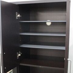 ニトリ ハイタイプシューズボックス サンレモ 幅73 ダークブラウン 
