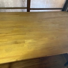 【取引確定】木目の椅子付きテーブル