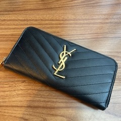 【ネット決済・配送可】YSL 長財布 BLACK