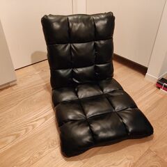 座椅子 PVCレザー ブラック