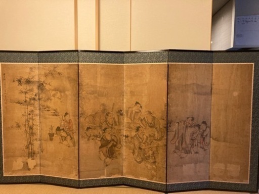 屏風　水戸の絵師　後藤文淋