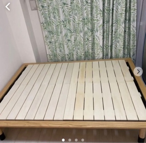 MUJI木製ベッドフレーム　オーク材突板　ダブルサイズ