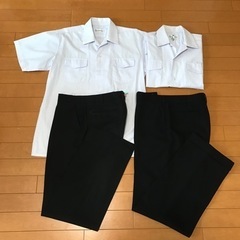 男子制服　学生ズボン夏•冬、半袖開襟シャツ