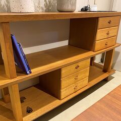 宇都宮でオシャレな家具を探すなら『オトワリバース！』サイドボード NISSIN 飛騨家具 ナチュラル 飾り棚 ACTUS取扱品 中古品