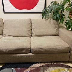 宇都宮でオシャレな家具を探すなら『オトワリバース！』カウチソファ EUCAS MIRANDA 3.0P 3人掛け ベージュ系 中古品
