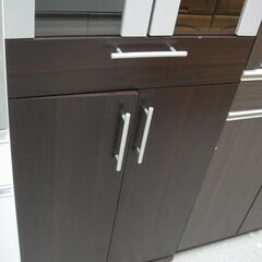 ニトリ 食器棚 ブラウン 横幅約60cm【モノ市場半田店】151