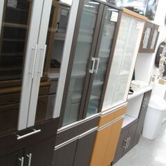ニトリ 食器棚 ブラウン 横幅約60cm【モノ市場半田店】151