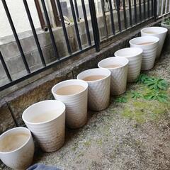 【無料】陶器の植木鉢8個