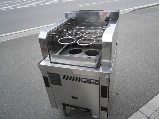☆中古品 三栄コーポレーション 自動ゆで麺機 NSU6-60H 2003年製 都市ガス 幅600ｘ奥750ｘ高1050（1270）ｍｍ☆