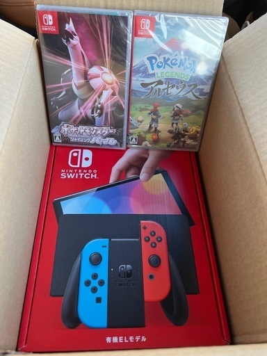 新品　ニンテンドースイッチ　有機ELモデル　ソフト２本