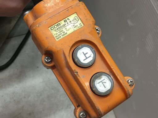RYOBI リョービ 電動ウインチ WI-130C 巻上荷重：130kg ワイヤー：5mm×40m 100V 中古