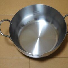 【新品・未使用】ステンレス製の22cmてんぷら鍋