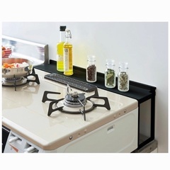 強火力ガステーブルコンロ Vamo.＋tower コンロ隙間ラック黒セット