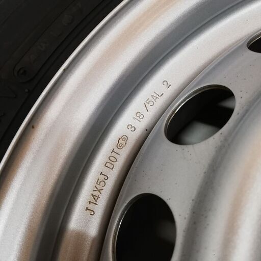 ～横浜市旭区 ズーラシア近く～ ＜ノーマル＆ホイール 4本＞ 155/80R14 トーヨー '18 14X5J トヨタ 純正 -100 4H サクシード プロボックス