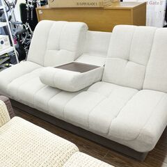 札幌 引き取り ☆ ソファベッド 収納テーブル付き グレー系  ...