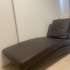 【ネット決済】一人掛けソファー　椅子　レザー　ブラウン　美品