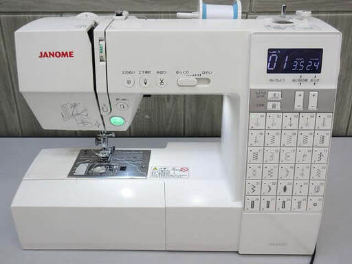 ss3362　ジャノメ　コンピューターミシン　DC6030 809型　ホワイト　JANOME　CPミシン　家庭用　コンパクト　ライト付き　白　飾り縫い　自動糸切り　裁縫　ハンドメイド