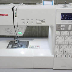 ss3362　ジャノメ　コンピューターミシン　DC6030 809型　ホワイト　JANOME　CPミシン　家庭用　コンパクト　ライト付き　白　飾り縫い　自動糸切り　裁縫　ハンドメイド