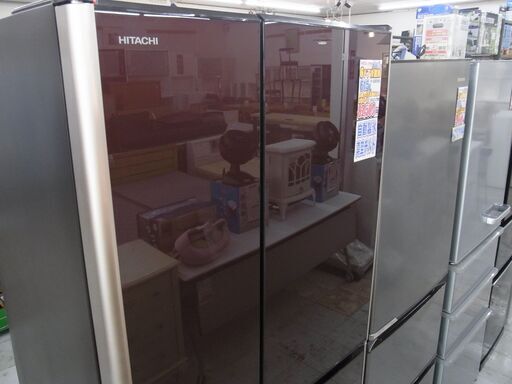 千葉県富里市 リサイクルショップ セコンドハンド 2017年 日立 6ドア冷蔵庫 615L 自動製氷機能・真空チルド R-XG6200G 税込￥82,500-