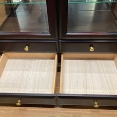 キュリオケース 飾り棚 北海道 旭川 上ケ嶋木工 中古