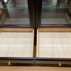 キュリオケース 飾り棚 北海道 旭川 上ケ嶋木工 中古