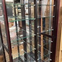 キュリオケース 飾り棚 北海道 旭川 上ケ嶋木工 中古