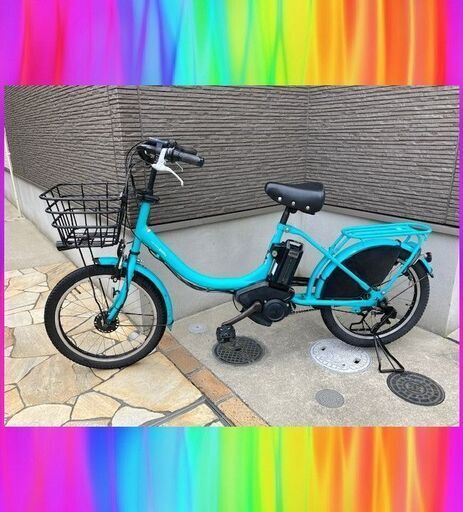 バッテリーほぼ新品！8.7AhYAMAHA　ヤマハ　パスバビー　 電動自転車　子供乗せ　3人乗り　20インチ 　0248