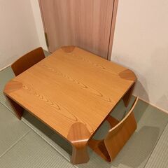 【天童木工】高級家具 座卓+座椅子 T-0263KY-KBとS-...