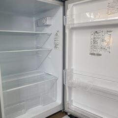 ●46●　ハイセンス　２ドア冷蔵庫　直冷式　HR-B12AS　2018年製　１２０L　シルバーカラー　扉に傷あり　【リサイクルショップどりーむ天保山店】