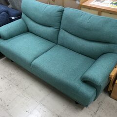 J802 ニトリ 3人用布張りソファ キャッツ3 GR グリーン 1800×830×