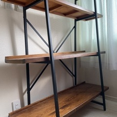 ヴィンテージ ラック 木製 インダストリアル 棚 アイアン シェルフ