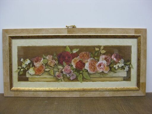 C.Winterle Olson 絵画 薔薇 ローズ 花の絵 アート 額装