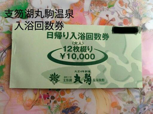 支笏湖丸駒温泉、日帰り入浴回数券１２枚