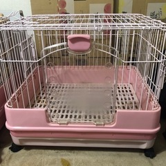 【ネット決済】うさぎ飼いセット　ゲージ　餌入れ　水飲み　陶器