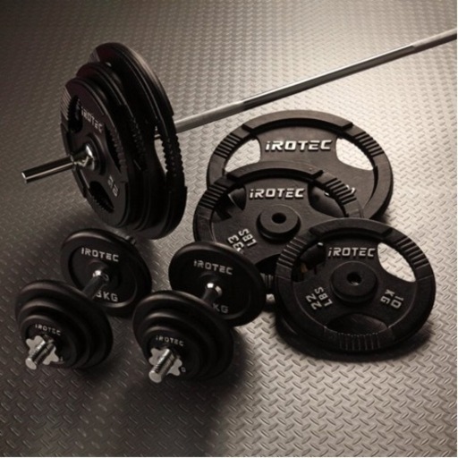 最終値下げ IROTEC ダンベルセット 140KG IROTEC [9/13-9/15 P10倍] IROTEC（アイロテック）バーベル