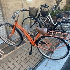 自転車　オレンジ