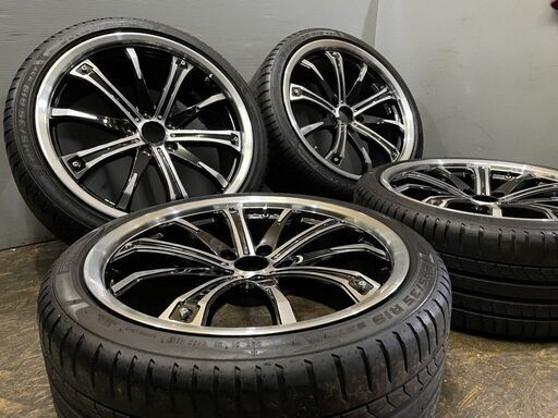 ホイール新品 バランス済【PIRELLI DRAGON SPORT 245/35R19】夏タイヤ【Bahnsport 19インチ8.5J5HPCD114.3+36】マークX クラウン等(VTG447)クレジットカード QRコード決済可能