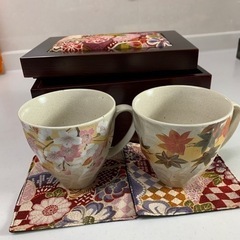 コーヒーカップセット　桜＆紅葉
