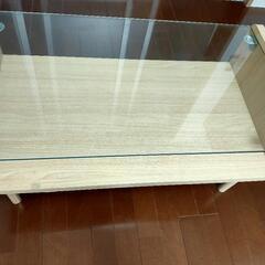 【ネット決済】ガラス板　ローテーブル　机