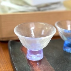 ガラスのおちょこ(紫)
