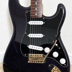 【苫小牧バナナ】Fender Japan Stratocaster ST-456 改 Eシリアル S-S-S シースルーブラック ゴールドパーツ 現品限り 苫小牧バナナ】Fender Japan Stratocaster ST-456 改 Eシリアル S-S-S