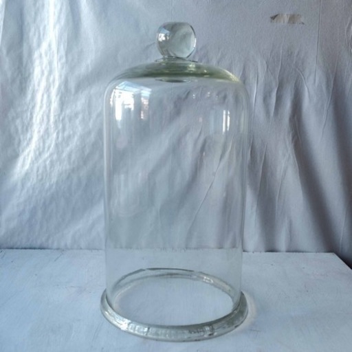 【引き取り限定】とても大きなガラスドーム◇antique アンティーク　気泡　戦前　時代物